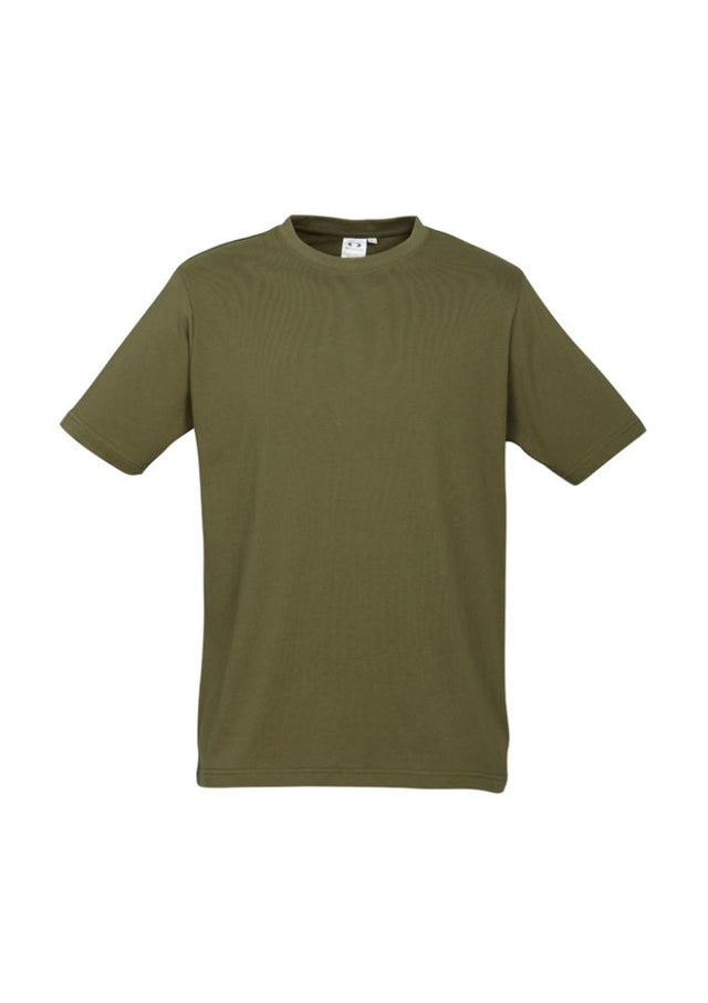 Men's Ice Tee in khaki, size 3XL, made from soft combed cotton, featuring durability and breathability for everyday wear.