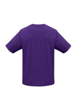 Kids Ice Tee in vibrant purple, size 6, made from soft combed cotton for comfort, featuring a ribbed collar and durable design.