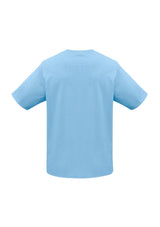 Kids Ice Tee in Spring Blue, Size 2, vibrant color, soft cotton, ribbed collar, perfect for active play and comfort.