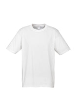 Men's Ice Tee in white, size M, made from premium combed cotton for comfort, featuring a ribbed neck and durable hems.