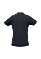 Navy Ladies Sprint Tee in Size 10, made from breathable polyester with UPF protection, perfect for activewear or casual outings.
