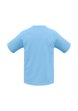 Kids Sprint Tee in Spring Blue, Size 12; breathable polyester, lightweight mesh, UPF protection, for active play and comfort.