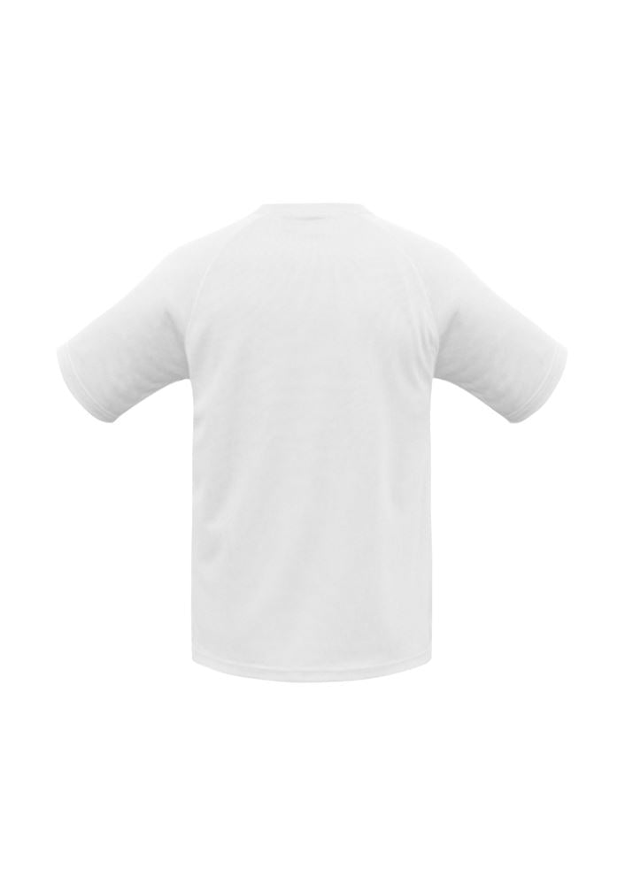 White 2XL Mens Sprint Tee from Biz Collection, featuring breathable fabric, UPF protection, and a comfortable crew neck design.