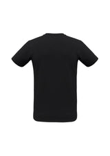 Men's Viva Tee in black, size XL; premium stretch fabric for comfort, V-neck design, UPF Excellent for sun protection.