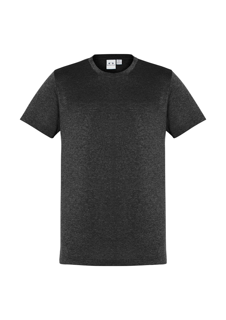 Men's Aero Tee in Black, 2XL, featuring breathable micro polyester, classic crew neck, and anti-shrink fabric for comfort.