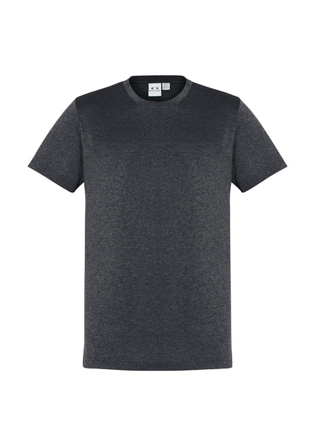 Men's Aero Tee in Charcoal, Size XL, featuring lightweight, breathable fabric with anti-shrink and anti-fade technology.