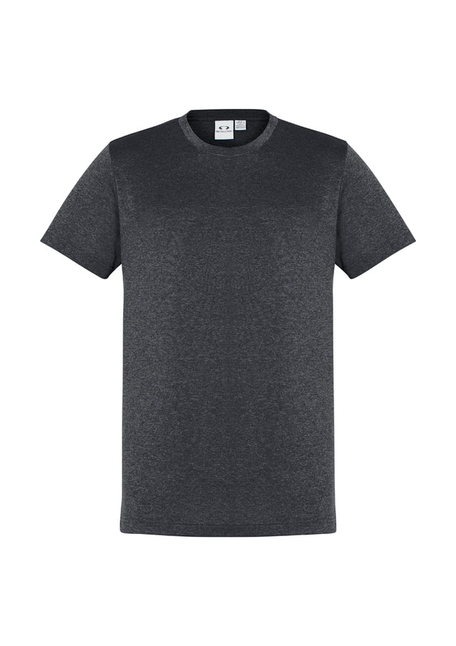 Men's Aero Tee in Charcoal, Size XL, featuring lightweight, breathable fabric with anti-shrink and anti-fade technology.