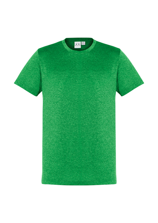 Men's Lime Aero Tee in 3XL, featuring soft micro polyester, modern heathered design, crew neck, and UPF protection.