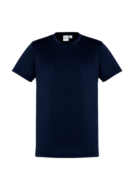 Men's Aero Tee in Navy, 3XL, lightweight UPF fabric, anti-shrink, modern heathered design, perfect for activewear or casual use.