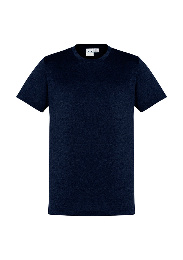 Navy Men's Aero Tee (Size XL) from Biz Collection, features moisture-wicking fabric and modern crew neck style.
