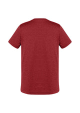 Men's Aero Tee in vibrant red, size M, features breathable fabric, classic crew neck, and modern athletic design for activewear.