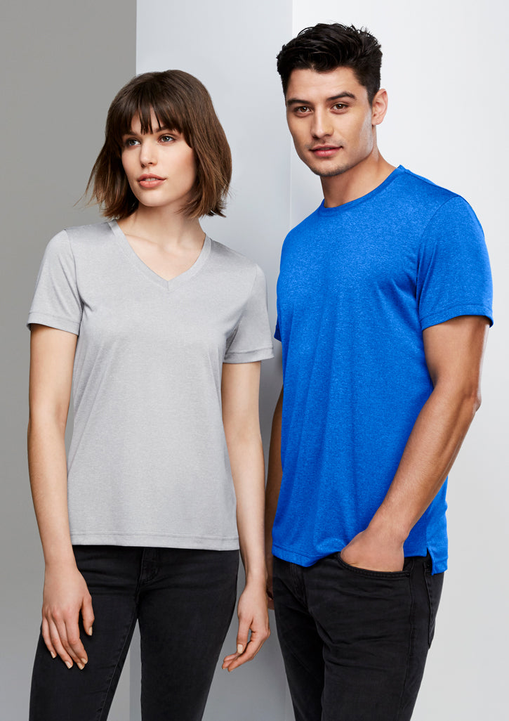 Mens Aero Tee in Black, size 2XL, featuring lightweight, breathable fabric with anti-shrink properties for comfort and style.