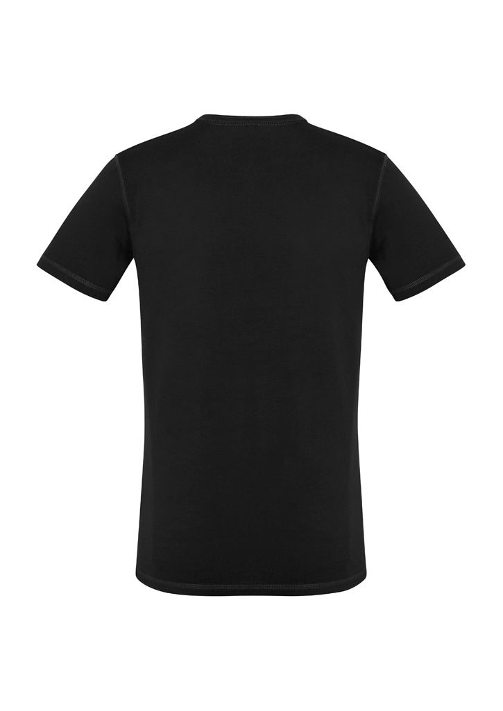Men's Vintage Tee in black, Size M, featuring soft cotton fabric, stone washed for an authentic look, and stylish Henley placket.