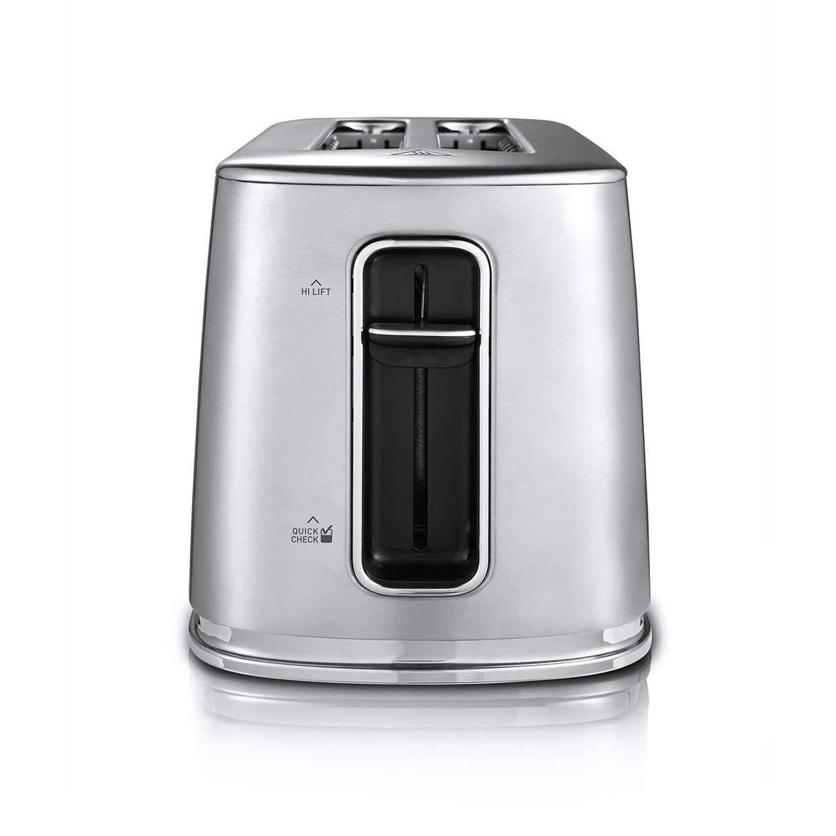 Sunbeam Arise Collection 4 Slice Toaster with stainless steel finish, LED timer, and multiple settings for perfectly toasted bread.