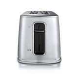 Sunbeam Arise Collection 4 Slice Toaster with stainless steel finish, LED timer, and multiple settings for perfectly toasted bread.