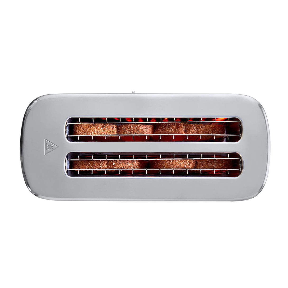 Sleek stainless steel 4 slice toaster with LED countdown timer and seven browning settings for perfect toast every time.