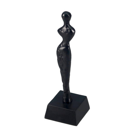 Sleek black aluminium torso sculpture, showcasing modern elegance and versatility for contemporary home decor.