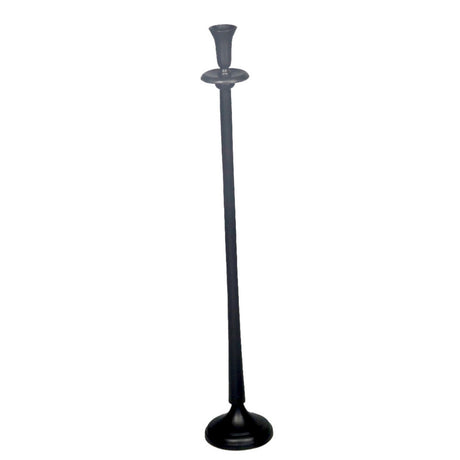 Large black aluminium round candle holder, perfect for elegant decor and creating a warm ambiance in any space.