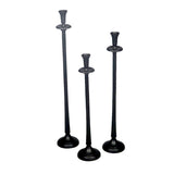 Large aluminium black round candle holder, perfect for creating an elegant ambiance in any living space.