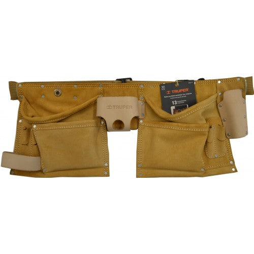 Carpenters Apron 13 Pocket Truper   Leather