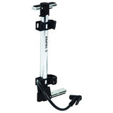 Lightweight aluminium bike tyre pump with reversible adapter, max pressure 87 PSI, ideal for road and mountain bikes.