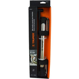 Lightweight aluminium bike tyre pump with reversible adapter, inflates to 87 PSI, ideal for road and mountain bikes.