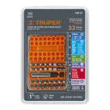 Screwdriver Power Bit Set 33 Piece Truper, durable chrome vanadium steel bits for efficient DIY and professional tasks.