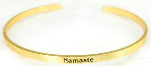 Elegant Namaste bracelet symbolizing peace and mindfulness, perfect for yoga lovers and daily inspiration.