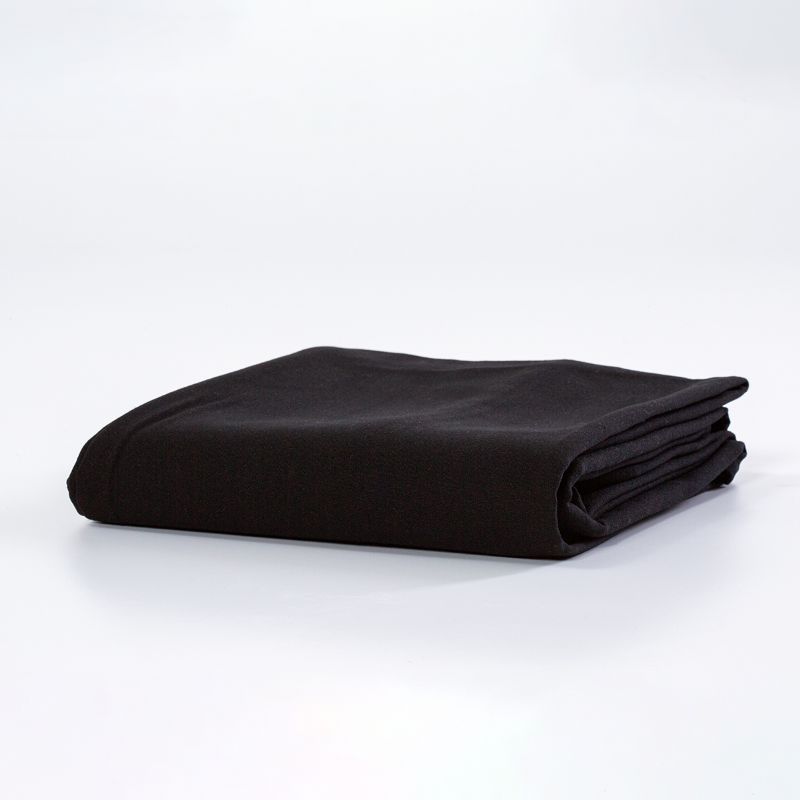 Elegant black Caress Tablecloth, 135 x 180 cm, crafted from stain-resistant spun polyester for durable dining experiences.