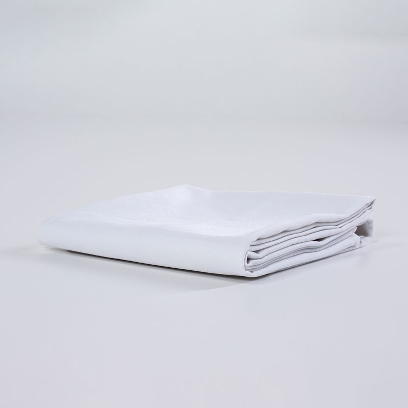 White Caress Tablecloth 135 x 180 cm, premium spun polyester for durability, stain resistance, and elegant dining settings.