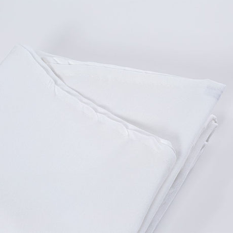 Caress Tablecloth in white, 280cm round, featuring durable, stain-resistant spun polyester for elegant dining experiences.