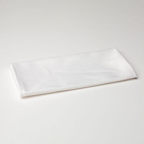 Elegant white Caress Napkin, 53 x 53cm, made from stain-resistant spun polyester, perfect for any dining occasion.