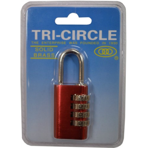 Compact 30mm alloy padlock with 4-row combination for securing bags, lockers, and more, ensuring reliable safety.