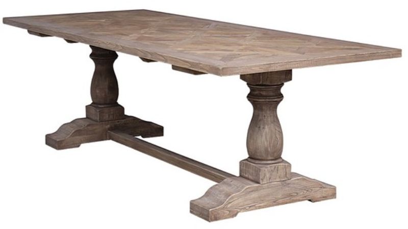 Dining Table W/ Pedestal Base -Parquet Elm Old Elm (2.5M)