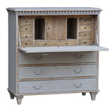 Elegant vintage Swedish Secretary Chest crafted from old pine with multi-drawers for stylish storage and organization.