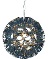 Antique silver glass orb pendant light, 610mm size, with 1480mm chain, adding modern elegance to any space.