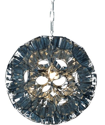 Hanging Light - Glass Orb Pendant - Sliver Antique