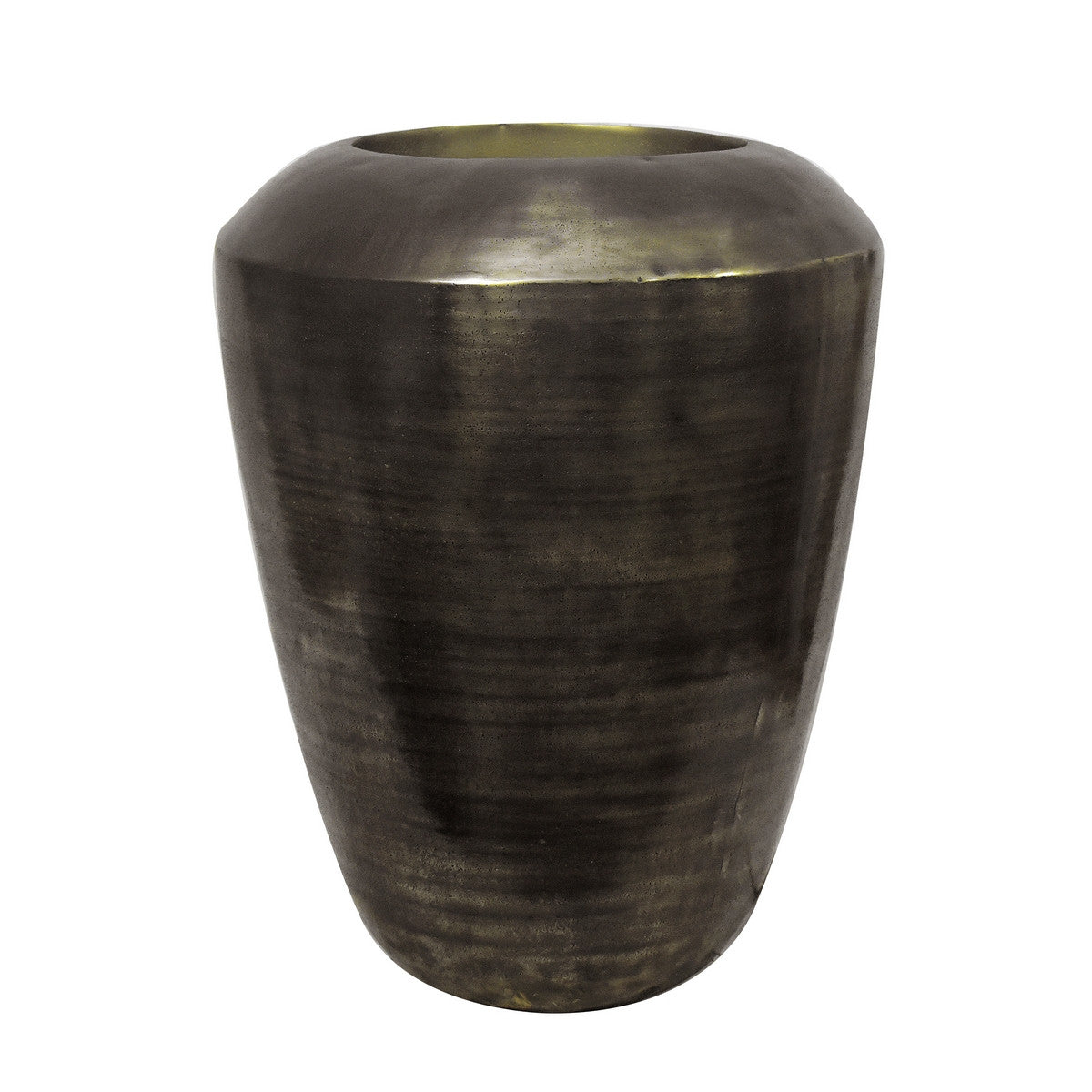 Elegant 68cm antique brass vase, crafted from aluminum, perfect for fresh flowers or as a stylish decor piece.