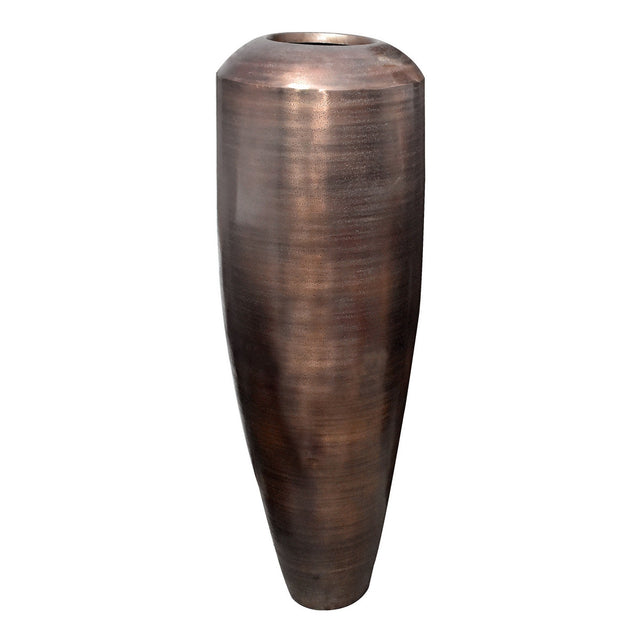 Antique copper vase, 115cm tall, crafted from durable aluminium, adding elegance and vintage charm to any decor.