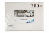 Californian King Sheet Set in Cream, 100% cotton, 300TC, includes flat and fitted sheets with deep pockets and pillowcases.