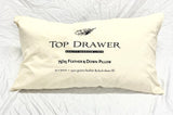 Luxurious Feather & Down Pillow with 75% down and 25% feathers for ultimate comfort and support, 50x90cm size.