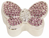 Elegant purple hinged butterfly trinket box, perfect for storing small treasures and adding charm to your decor.