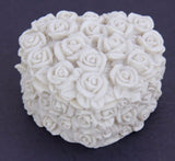 Elegant set of 4 heart-shaped white boxes, perfect for storing jewelry and adding a romantic touch to decor.