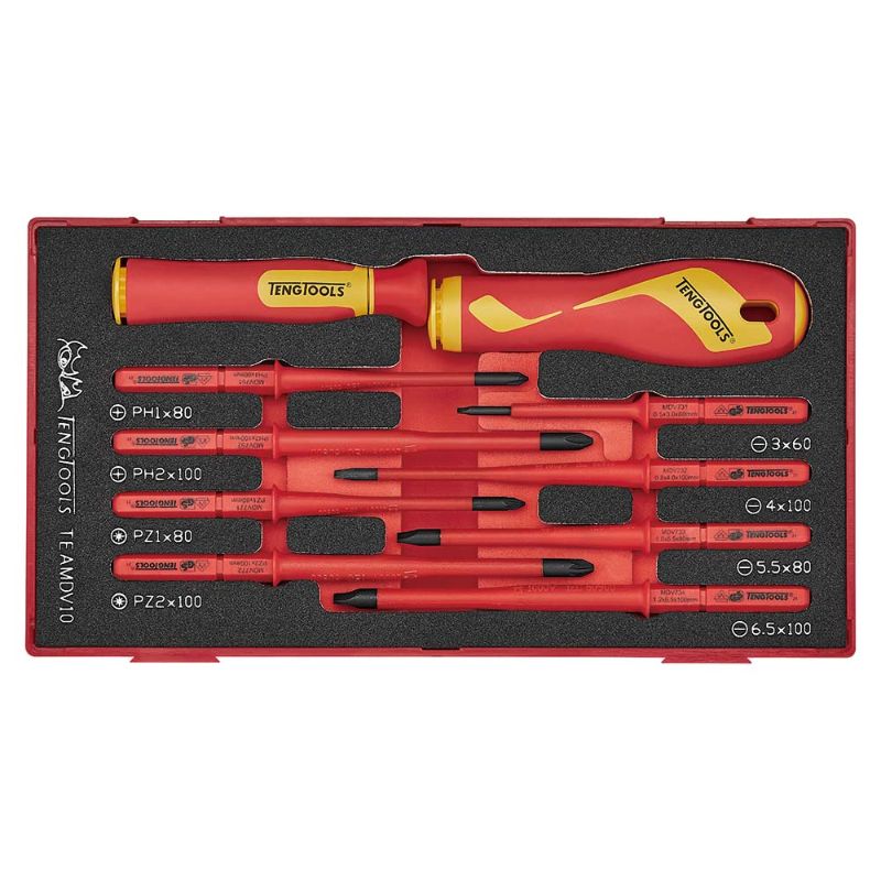 Teng 10pc Interchangeable Blade Set Insulated