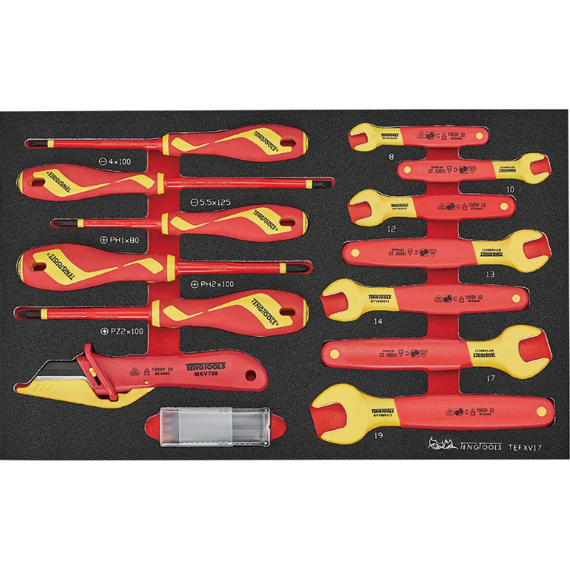 Teng 17pc Insulated Spanner & Screwdriver Set EVA3