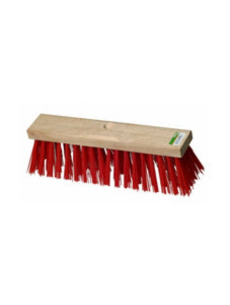 Yard broom with nylon bristles, 1.2m handle, and 400mm head, ideal for sweeping driveways and garden paths.