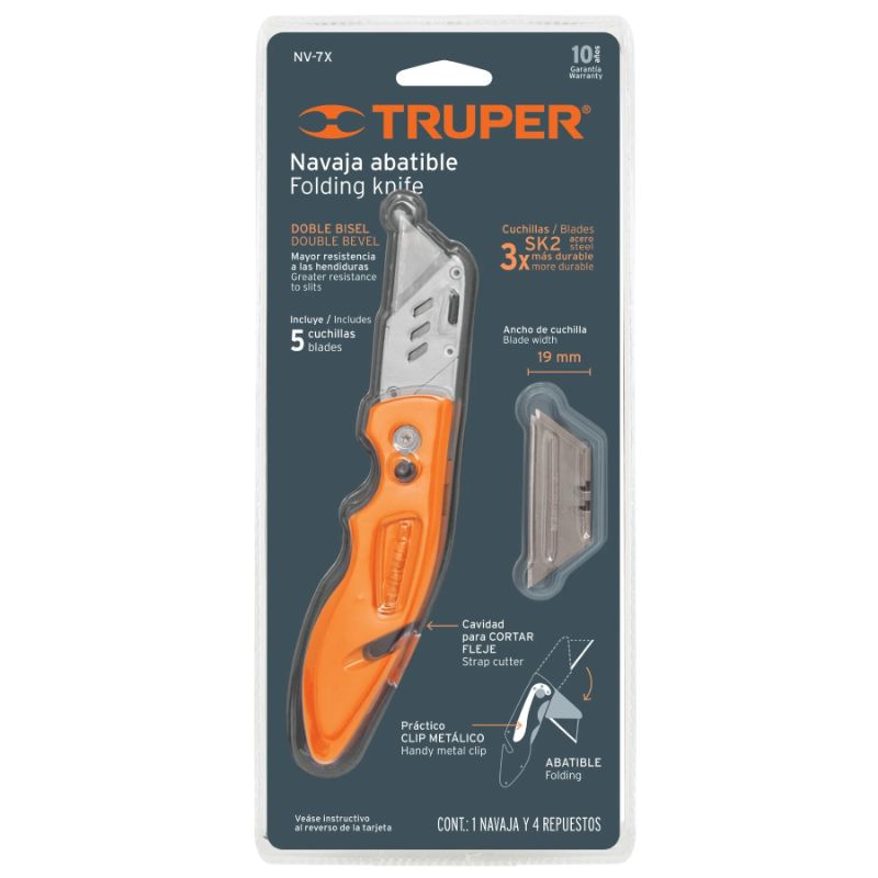 Folding Utility Knife - Quick Change 17025 Truper