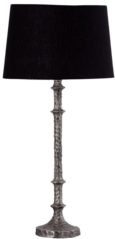 Table Lamp & Shade - Silver Antique / Black Cotton - 300*200
