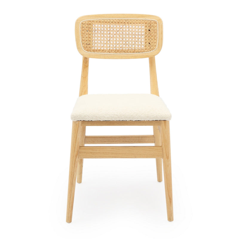 DINING CHAIR w/ BOUCLE DINING CHAIR - BOSTON ELM (NATURAL)
