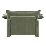 Sage Fernsby Lux Armchair, 1.09m, featuring plush foam fill, feather pillow, and durable pine frame for stylish comfort.